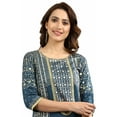 thumbnail image 6 of Round Neck Printed Kurta - Reflecting Pond-XX Large, 6 of 6