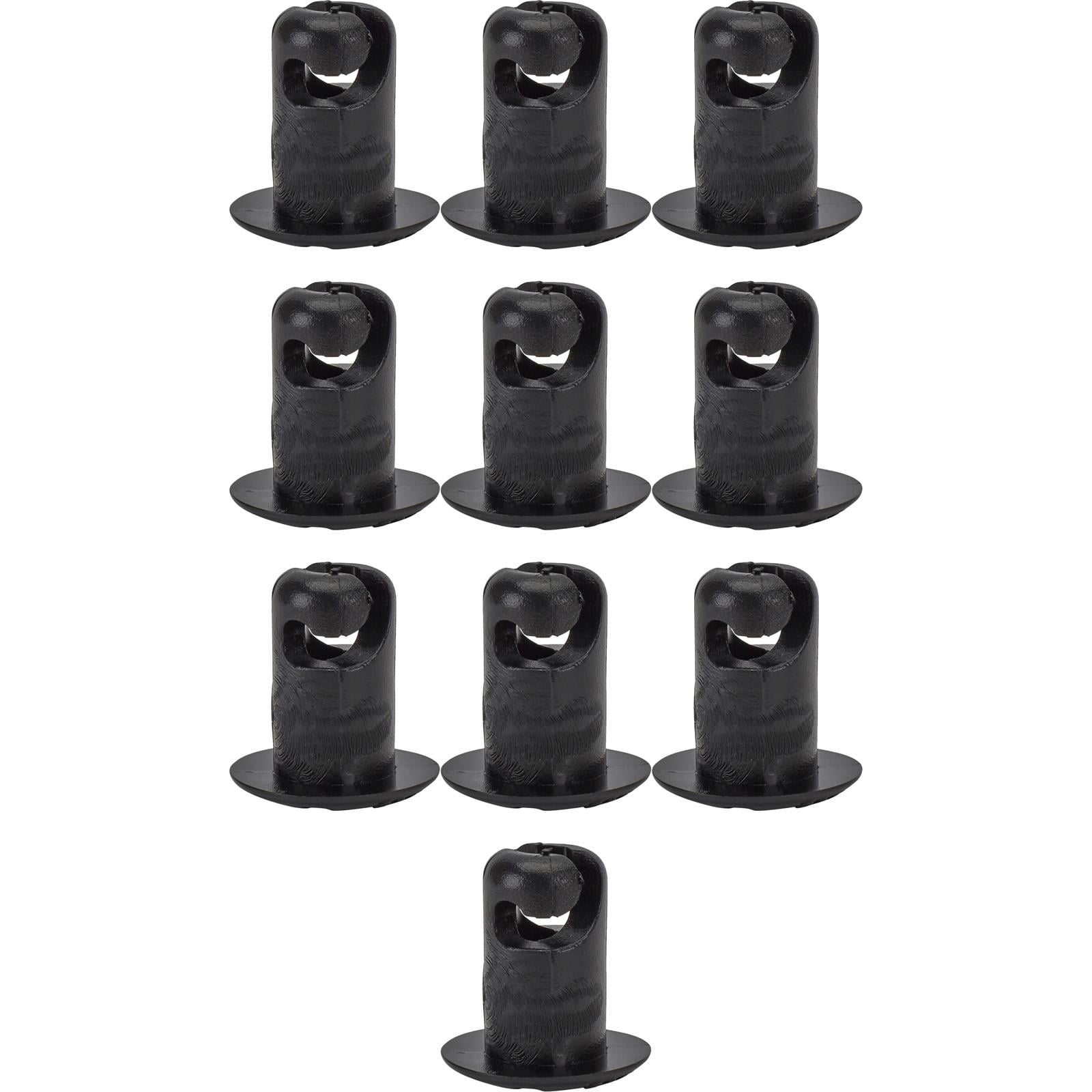 Plastic Oval Head Quarter Turn Fasteners.500 Inch GripWhitePack/10