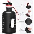 thumbnail image 5 of GEDUX 64oz Half Gallon Motivational Water Bottle with 2 Lids (Chug and Straw), BPA Free Sports Drink Water Jug with Time Marker for Camping Sports Workouts and Outdoor Activity, 5 of 7