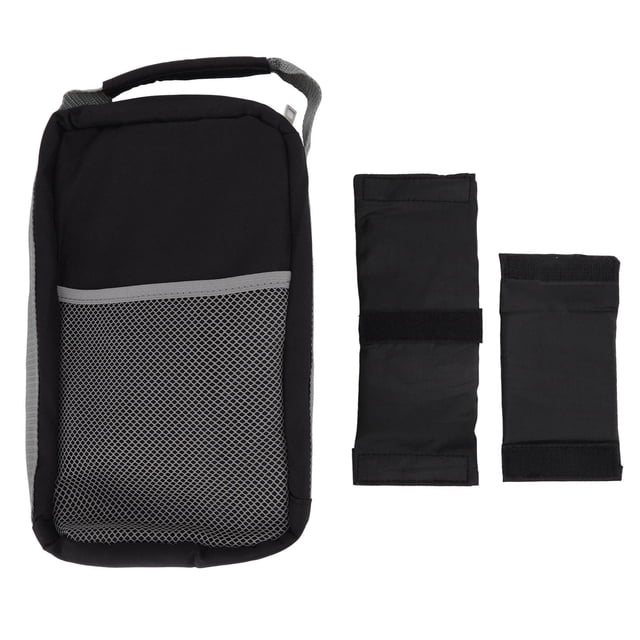 Camping Tableware Bag Detachable Compartment Large Capacity Black Grey Stitching Picnic Cutlery Storage Bag