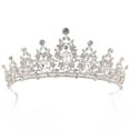 thumbnail image 6 of Crystal Crown Wedding Hair Tiara Bridal Tiara Pieces Wedding Jewelry Accessories Hair Tiaras Veil Luxurious W8M3, 6 of 9
