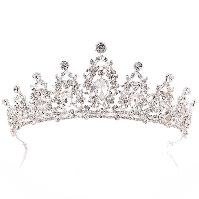 Wedding Tiara, Hair Accessory, Crystal Diadem, Silver Color  display picture 2