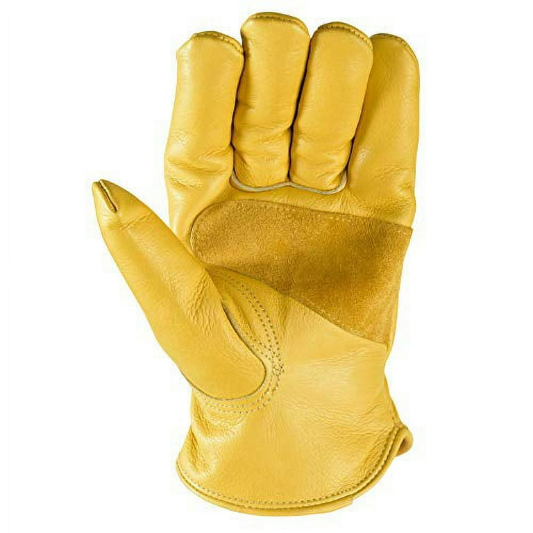 Winter Leather Work Gloves Sherpa Fleece Lined In Mens  Small,Med,Large,XL,XXL (XXL)