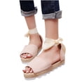 thumbnail image 4 of Sandalias de playa con punta abierta para vacaciones casuales de vendaje sólido para mujer Wmkox8yii ytu7997, 4 of 5