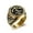 Gold-black, variant on Stainless Steel Casting Ring 18k Real Gold Plated Men Finger Rings Delicate Jewelry Gift-7-Gold