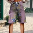 thumbnail image 2 of kaondbfi Women's Summer High Waisted Shorts Knee Length Fashionable and Casual Style with Pockets Lightweight and Breathable, 2 of 4