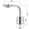 thumbnail image 2 of Controlador de sensor de nivel de agua de 10 mm de diámetro de rosca SEN-SSL80, interruptor flotante de acero inoxidable de 90 grados, 2 of 3