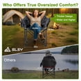 thumbnail image 5 of Sunyrisy Oversized Heated Camping Chair, Folding Outdoor Chair with 3 Heat Settings, Dual-Zone Heating, Supports up to 500 lbs, Portable Heated Chair for Camping, Fishing and Sports Events, 5 of 7
