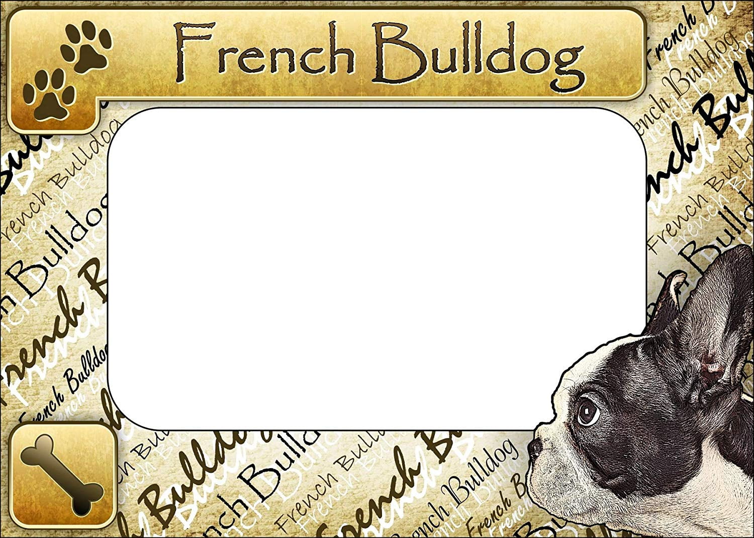 French Bulldog Dog Breed Picture Frame Fridge