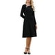 thumbnail image 2 of INSPIRE CHIC Vestido A-Line Elegante para Mujeres Cuello Asimétrico Vestir para Trabajar Vestidos de Falda S Negro, 2 of 5