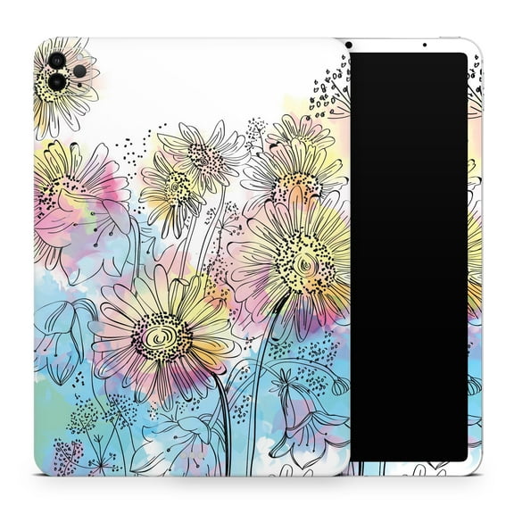 DesignSkinz Colorful WaterColor Floral Full-Body Skin Decal Wrap Cover for iPad (A1219/A1337)