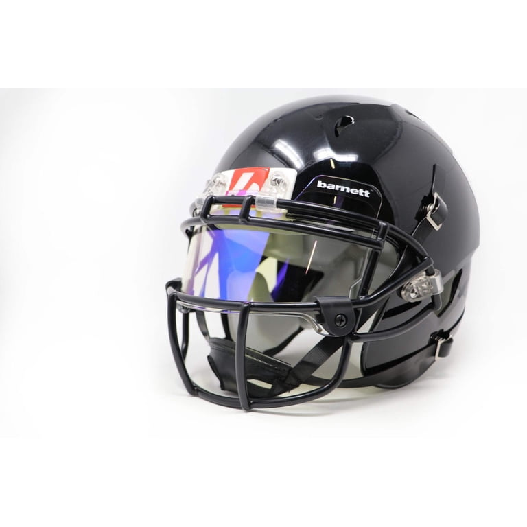 blue football helmet visor Mini NXTRND VZR3 Football Visor features tool SHOC Zero G Plus Football