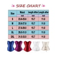 thumbnail image 3 of Women's Bustier Corset Top Plus Size Satin Waist Trainer Cincher Overbust Corsets Tummy Slimmer Girdle Body Shaper Size S-6XL, 3 of 7