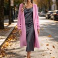 thumbnail image 5 of Gamivast Long Cardigan Sweaters for Women Plus Size Fuzzy Open Front Duster Coat Soft Fluffy Knit Outerwear Long Sleeve Casual Loungewear Cozy Cover Up for Fall Winter, 5 of 6