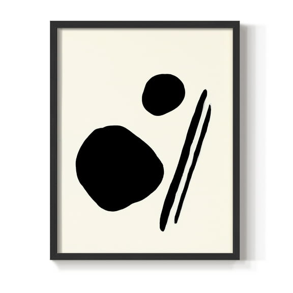 Sticks & Stones III V30 Framed Print in Black Solid Wood Framed Print No Nail Hanging