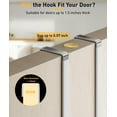 thumbnail image 5 of Larger Door Hanger Hooks, 8 Pack Over The Door Hooks for Hanging, Over The Door Towel Rack for Bathroom, Towel Hooks Fits 1 3/8" Door, 5 of 7