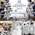 thumbnail image 5 of YANSION 30th Birthday Decorations Men, Happy Birthday Banner, 30 Birthday Balloons Set for Women, Blue and Silver Latex /Foil/Confetti Balloons, Table Decorations, Foil Tablecloth, Cake Topper, 5 of 7