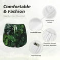 thumbnail image 4 of Gaeub Lush Foliage Green Plant Print Women's Athletic Shorts,High Waisted Running Shorts,Pocket Sporty Short,Gym Elastic Workout Shorts-X-Large, 4 of 7