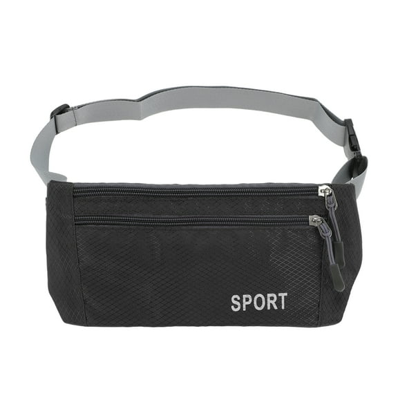 Unique Bargains 1 Pc Breathable Running Belt Diamond Fanny Pack for Sports to Carry Phone Keys Black