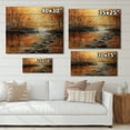 thumbnail image 4 of Designart 'Sunrise Glow In The Autumn Forest' Lake House Print on Natural Pine Wood, 4 of 5