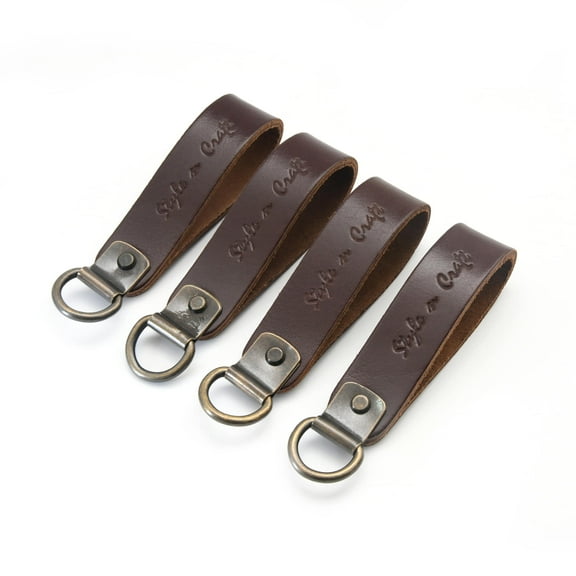 98200 - Suspender Loop Attachment in Dark Tan Leather (4 Piece Set) | Style n Craft