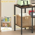thumbnail image 6 of Kitchen Microwave Stand,4-Tier Adjustable Bakers Rack, Microwave Cart with Storage, Small Coffee Bar Table Appliance Shelf for Living Room,Office,Rustic Brown, 6 of 14