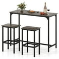 thumbnail image 1 of Patiojoy Bar Table and Chairs Set, 47.5" Rectangular Pub Table with 2 Stools Counter Height Table Set Gray, 1 of 9