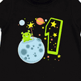 thumbnail image 3 of Inktastic Cute First Birthday Alien in Space Baby Fleece Romper, 3 of 4