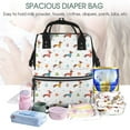 thumbnail image 2 of Ratiio winter Snowflake Dachshund Mummy Backpack - Waterproof Twill Canvas, Large Capacity Diaper Bag with Multiple Pockets and Adjustable Straps, 2 of 5
