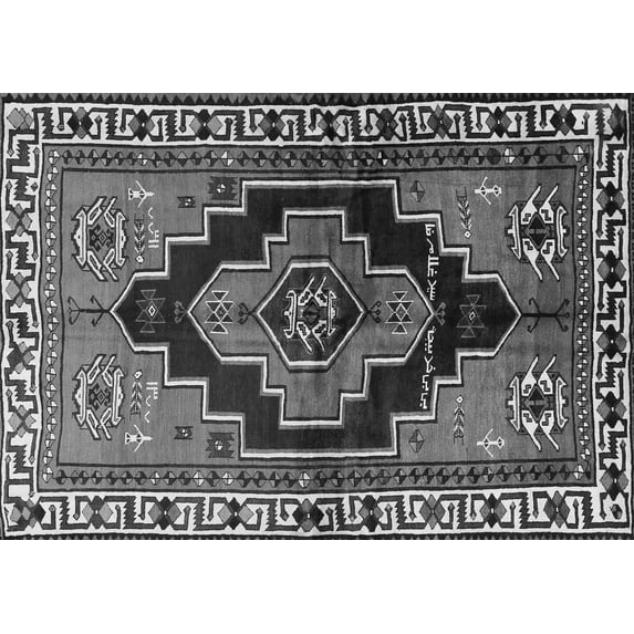 Ahgly Company Indoor Rectangle Persian Gray Traditional Area Rugs, 2' x 5'