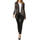 thumbnail image 2 of Cardigan de manga larga de leopardo para mujer Allegra K, abierto por delante, marrón, talla XL, 2 of 7
