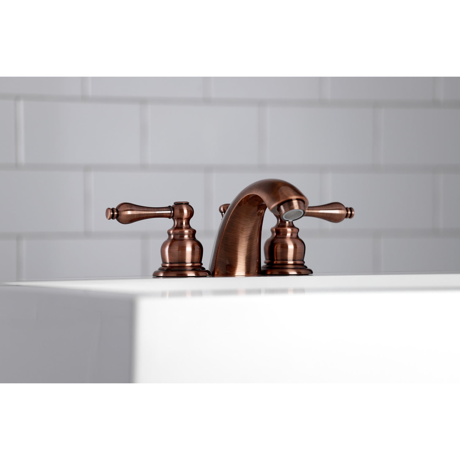 Kingston Brass KB946AL Victorian Mini-Widespread Bathroom Faucet, Antique Copper