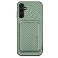 thumbnail image 3 of Back Case Compatible with Samsung Galaxy A15, Stylish Carbon Fiber Magsafe Detachable Card Slot Shockproof Drop Protective Ultra Slim Phone Case Cover for Samsung Galaxy A15, Green, 3 of 6