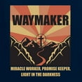 thumbnail image 2 of WAYMAKER Miracle Worker Promise Keeper Inspirational/Christian Ladies Racerback Tank Top, Navy, X-Large, 2 of 5