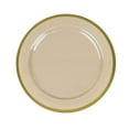 thumbnail image 5 of Balsa Circle 10 Taupe 7" Disposable Round Plastic Dessert Plates Gold Rim, 5 of 8