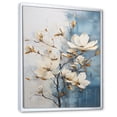 thumbnail image 2 of Designart "Painted Blue And Gold Magnolias IV" Magnolias Floater Framed Canvas Art Print, 2 of 5