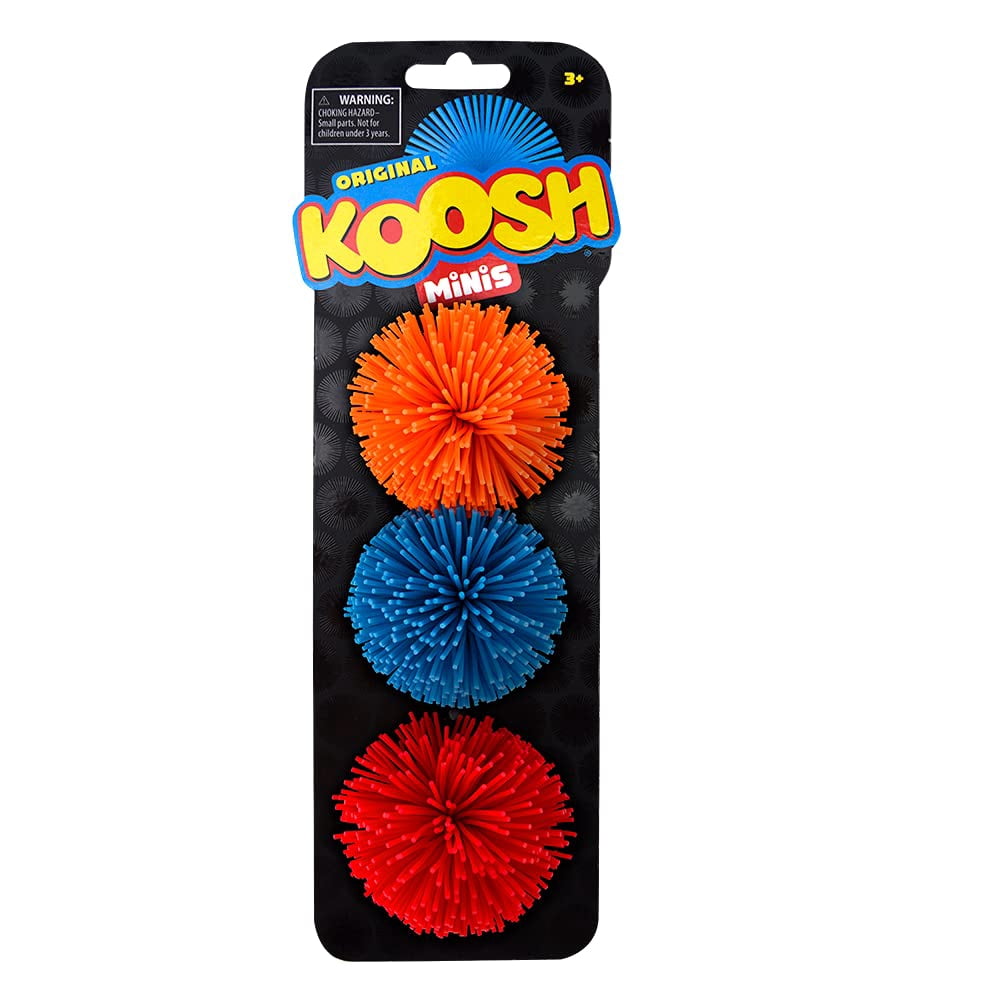 Koosh Balls, Mini Variety 3 Pack - Beach Outdoor Games for Adults and Family, Fidget Toys, Screen-Free, Ages 3+