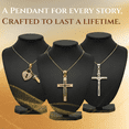 thumbnail image 4 of 14KY Gold Cross Religious Charm Pendant | Yellow Gold Charm Pendant for Necklace Chain | Gift for Men Women | 20 x 12 MM | 0.9 grams, 4 of 8