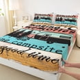 thumbnail image 4 of Erosebridal Woodland Wildlife Adventure Camping Full Size Sheets,Retro Country Farmhouse Bed Sheets For Kids Boys 4pcs, 4 of 6