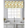 thumbnail image 4 of Summer Sunflower Valances for Windows, Rod Pocket Kitchen Valance Curtains - Soft & Washable Small Window Treatment for Living Room,&nbsp;Bathroom, Country Flower Leaf , 42x12 Inch, 1 Panel, 4 of 9