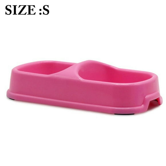 Pet Bowl Anti-skid Double-bowl Design Pet Food Bowl Pet Feeder Bowl for Cats