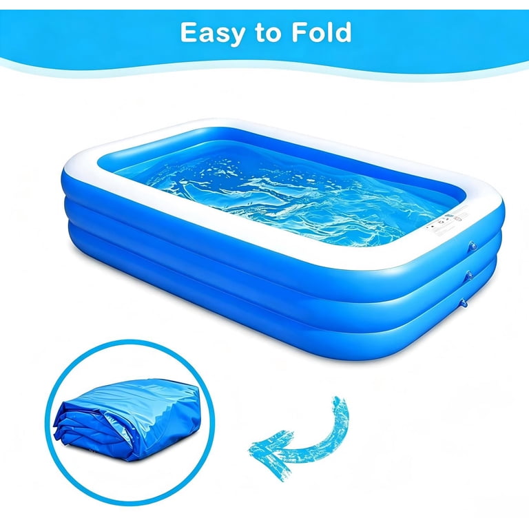 BN-LINK Inflatable Swimming Pool, 83'' × 53'' × 20'' Large