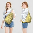 thumbnail image 4 of Lemons Pattern Shoulder Bag - Bright Retro Fruit Illustration, Vintage Inspired Casual Purse with Adjustable Strap, 4 of 4