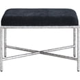 thumbnail image 6 of Meridian Furniture Valley Black Chenille Fabric Bench, 6 of 7