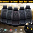 thumbnail image 1 of 1 Pcs Universal Car Front Seat Mat Covers PU Leather Breathable Cushion Pad Set Exquisite Workmanship Comfortable Antibacterial, 1 of 6