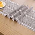 thumbnail image 2 of Table Runner and Placemats Set of 4, Yamaziot Washable Fabric Rectangle Dining Table Mats with Tassels, 13"x72" Table Flag & 13"x18" Place Mats, Brown, 2 of 8