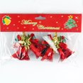 thumbnail image 1 of Nvzi 2 piezas de campanas de 4,5 cm para decoración navideña, de plástico galvanizado, para colgar en el árbol de Navidad, accesorios para decoración del hogar, adornos navideños, rojo A, 1 of 3