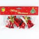 thumbnail image 1 of Xiao Hua 2 campanas de 4,5 cm para decoración navideña, de plástico galvanizado, para árbol de Navidad, accesorios colgantes, adornos navideños para el hogar, color rojo A, 1 of 3