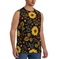 thumbnail image 2 of Daiia Fall Sunflowers Leaves Printed Men's Tank Tops,Casual Soft Sleeveless Gym Muscle Shirts Bodybuilding Tee-X-Large, 2 of 8