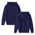 thumbnail image 5 of Girls Bow Print Jogging Suits Sweatsuits 2 Piece Set Oversized Hoodie and Sweatpants Kids Fall Winter Clothes Navy 9 Years-10 Years, 5 of 5